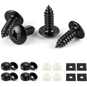 LivTee Burnt Titanium License Plate Screws, 8-Piece Premium Stainless Steel Self-Tapping Bolts for Cars and Trucks in Kuwait