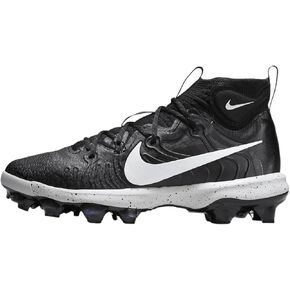 حذاء البيسبول Nike Alpha Huarache NXT MCS للرجال (DJ6519-002، أسود/رمادي غامق/أبيض) مقاس 11 in Saudi Arabia