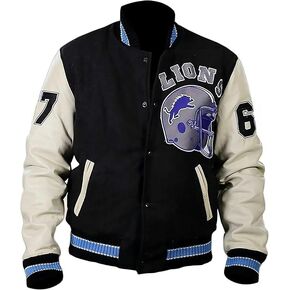 CLASSIC LEATHER Hills Cop Axel Foley Varsity Jacket | New Baseball Letterman Bomber Detroit Beverly lions Jacket in Kuwait