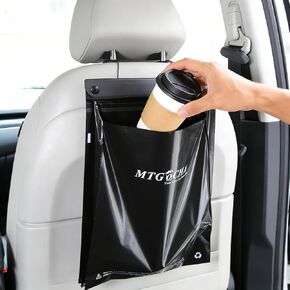 أكياس قمامة السيارة للاستعمال مرة واحدة معلقة (مجموعة من 20) - مقاومة للتسرب والرائحة، أكياس قمامة السيارة المعاد تدويرها مقاس 15 × 12 بوصة، حاوية قمامة السيارات، أساسيات رحلة الطريق، أسود in Kuwait