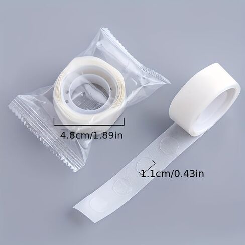 Transparent Double-Sided Adhesive Dots 100pcs Strong 1.0Kg Hold Residue-Free Clear for Scrapbooking Journals Weddings, 100PCS in Saudi Arabia