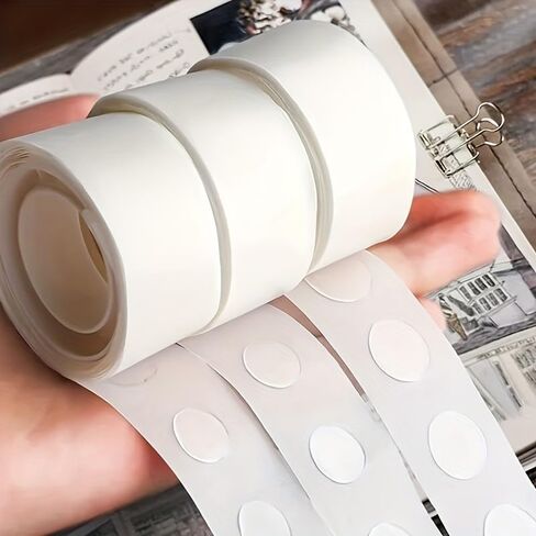 Transparent Double-Sided Adhesive Dots 100pcs Strong 1.0Kg Hold Residue-Free Clear for Scrapbooking Journals Weddings, 100PCS in Saudi Arabia