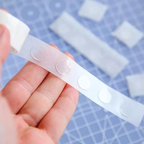 Transparent Double-Sided Adhesive Dots 100pcs Strong 1.0Kg Hold Residue-Free Clear for Scrapbooking Journals Weddings, 100PCS in Saudi Arabia