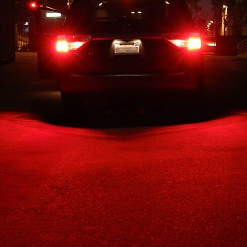 Syneticusa 1157 Error Free Canbus Ready Red LED Brake Parking Tail Stop Turn Signal Light Bulbs DRL Parking Lamp No Hyper Flash All in One With Built-In Resistors (12 LEDs) in Saudi Arabia