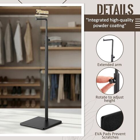 Wenqik 6 Pcs Purse Hanger Rack Showing Bags, Handbag Display Stand, for Purses and Wreath, Adjustable Hook Stand for Tabletop, Closet, Desk, and Retail Use for Vendors, Black in Saudi Arabia