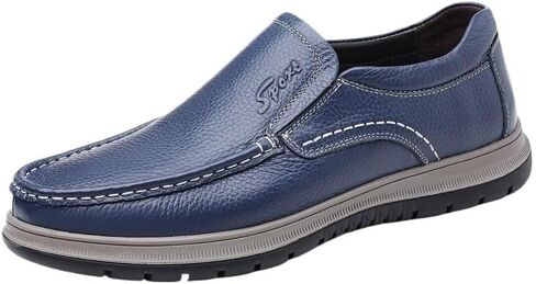 Men's Slip On Dress Loafers Shoes Versatile Round Toe Business Shoes Low-top Slip Resistant Rubber Flat Heel Oxford Shoes for Men in Saudi Arabia