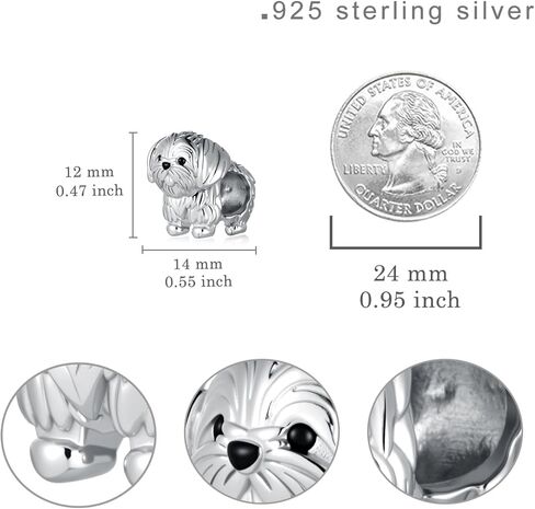 Shih Tzu Gifts 925 Sterling Silver Shih Tzu Charms Dog Charms Cute Dog Jewelry Gifts for Women Shih Tzu Lovers in Saudi Arabia