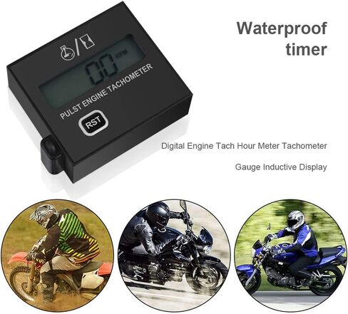 Car Spark Plugs Engine Digital Tach Meter, Motorcycle Electronic Tachometer with Digital Display Timer Gauge, for Small Gasoline Engines, Chainsaw Marine ATV Motorcycle UTV Engine (with Clip) in Saudi Arabia