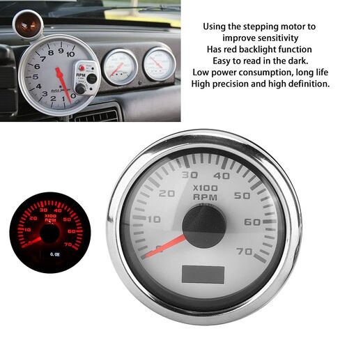 52mm/2.1in Waterproof Pointer Tachometer for Car Truck Boat 9‑32VDC in Saudi Arabia
