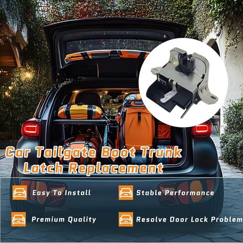 Car Tailgate Boot Trunk Latch Lock Block Compatible with VW Sharan Touareg Seat Alhambra 7P0827505E 7P0827505G 7P0827505L 7P0827505N in Saudi Arabia