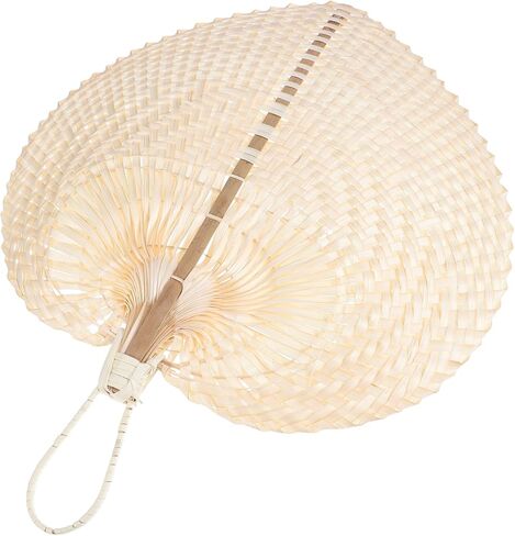 OUNONA Handmade Heart-shaped Fan Woven Handheld Cooling Fan for Weddings Parties and Home Decor Artisan Crafted for Elegant Events in Saudi Arabia