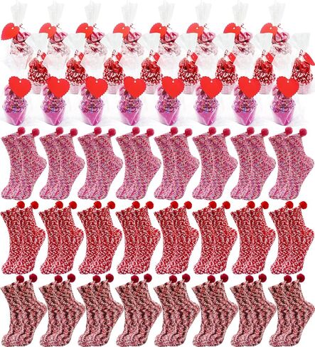 جوارب كب كيك لعيد الحب، 8/12/24 زوجًا من الجوارب ذات النعال المنفوش، هدية عيد الحب بنفسك in Kuwait
