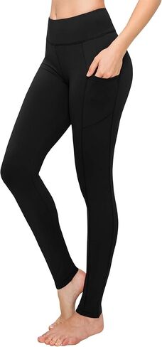 SATINA Black High Waisted Leggings with Pockets (One Size) and Black Biker Shorts 5" with Pockets (Large) in Kuwait
