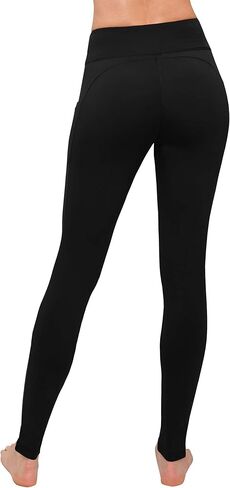 SATINA Black High Waisted Leggings with Pockets (One Size) and Black Biker Shorts 5" with Pockets (Large) in Kuwait