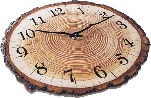 ساعة حائط خشبية ريفية مقاس 12 بوصة ساعات حائط صامتة غير موقوتة تعمل بالبطارية in Kuwait