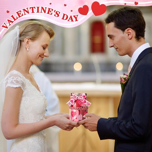Love Notes Jar with 50 Red Pink Heart Notes Cards Heart Stickers and Ribbon Valentines Love Message Memory Jars Wedding Anniversary Birthday Gift for Boyfriend Girlfriend Husband Wife Couple in Saudi Arabia