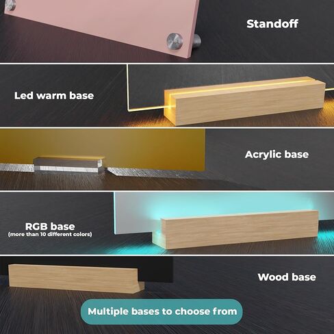 لوحة اسم مكتب أكريليك EGD مخصصة I ديكور مكتب لطيف I ملحقات مكتبية مع خيارات مواد مختلفة أنا لوحة اسم مخصصة مع خيارات الخط (10 × 3.5 بوصة) (1. أكريليك) in Kuwait
