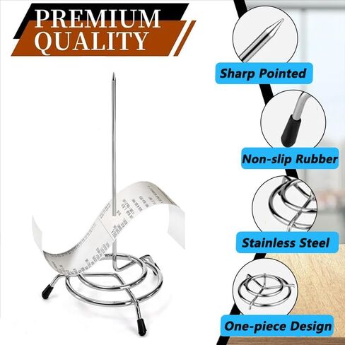 5 قطع من دبابيس استلام التذاكر، حامل إيصالات التذاكر من الفولاذ المقاوم للصدأ، حامل فاتورة الشيك، حامل ورق قضيب الشوكة in Kuwait