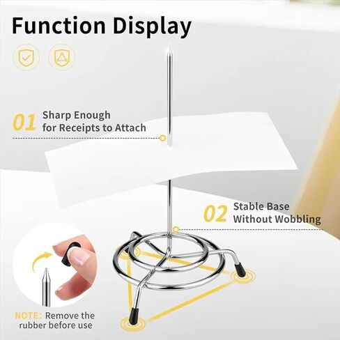 5 قطع من دبابيس استلام التذاكر، حامل إيصالات التذاكر من الفولاذ المقاوم للصدأ، حامل فاتورة الشيك، حامل ورق قضيب الشوكة in Kuwait