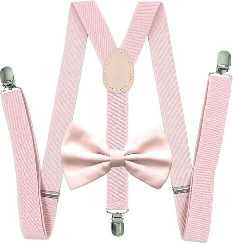 طقم ربطة عنق وحمالات للجنسين (وردي أحمر الخدود/الزفاف) in Kuwait