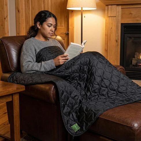 Military Woobie Blanket Thermal Insulated Poncho Liner Camping with Drawstring Carry Bag,Waterproof for Outdoor,Hiking (Black) in Kuwait