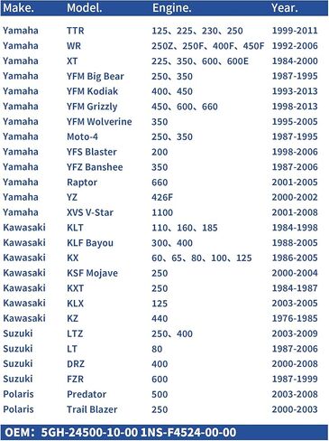 Fuel Petcock Valve for Yamaha TTR 125 225 230 250 YFM Big Bear 250 350 WR 250Z 250F 400F 450F YFM Kodiak 400 450 Kawasaki KLT 110 160 185 Suzuki Polaris Predator 500 in Kuwait