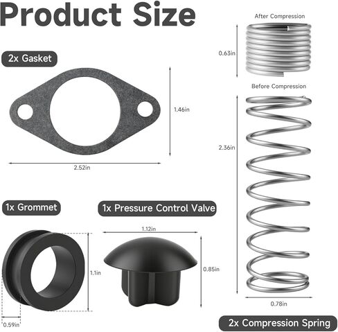 Poppet Valve Kit Compatible With Yamaha 115HP 130HP 150HP 175HP 200HP 225HP 250HP 300HP Replace#: 90501-16M11-00 in Kuwait
