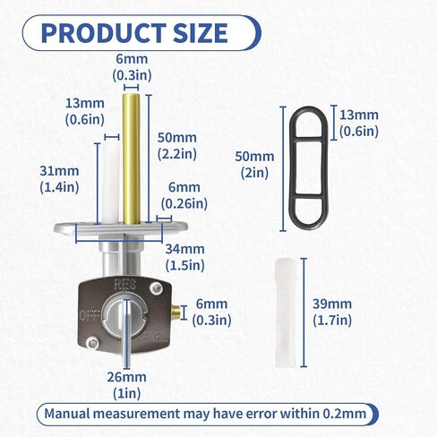 Fuel Petcock Valve for Yamaha Bear Tracker 250,Big Bear 250 400,Bruin 250,Timberwolf 250,Durable Brass-made ATV UTV Side by Side in Kuwait