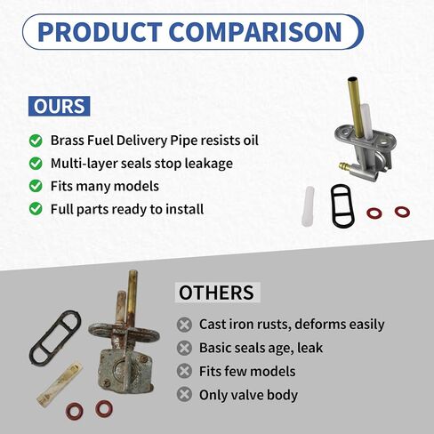 Fuel Petcock Valve for Yamaha Bear Tracker 250,Big Bear 250 400,Bruin 250,Timberwolf 250,Durable Brass-made ATV UTV Side by Side in Kuwait