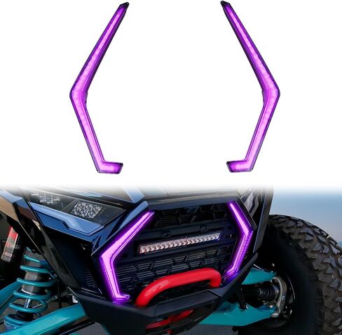 LED Fang Lights for Polaris RZR PRO XP/R/S 2025 Accessories, Waterproof Front Grille Purple Accent Running Lights, Plug & Play (Replace #2417278, #2417279, 2PCS) in Saudi Arabia