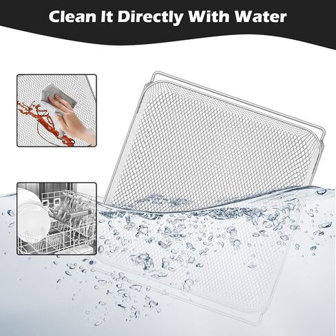 صينية خبز من الفولاذ المقاوم للصدأ وسلة مقلاة هوائية متوافقة مع أجزاء وملحقات مقلاة الهواء كويزينارت TOA-060 وTOA-065 (مع موديلات مقلاة هوائية كويزينارت TOA-060 وTOA-065) in Kuwait