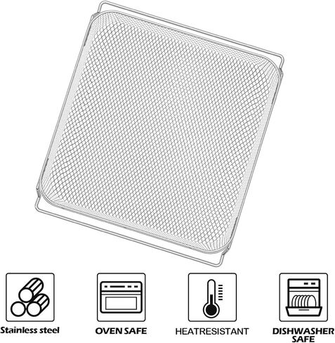 صينية خبز من الفولاذ المقاوم للصدأ وسلة مقلاة هوائية متوافقة مع أجزاء وملحقات مقلاة الهواء كويزينارت TOA-060 وTOA-065 (مع موديلات مقلاة هوائية كويزينارت TOA-060 وTOA-065) in Kuwait