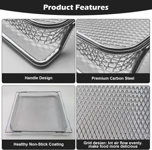 صينية خبز من الفولاذ المقاوم للصدأ وسلة مقلاة هوائية متوافقة مع أجزاء وملحقات مقلاة الهواء كويزينارت TOA-060 وTOA-065 (مع موديلات مقلاة هوائية كويزينارت TOA-060 وTOA-065) in Kuwait