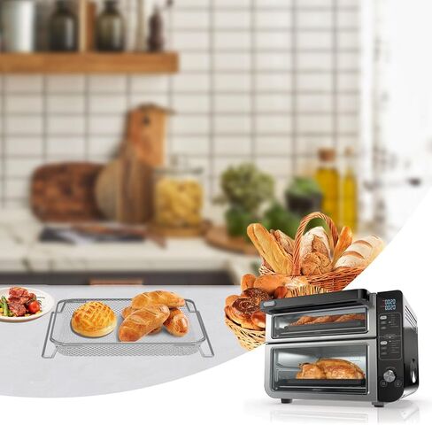 صينية خبز من الفولاذ المقاوم للصدأ وسلة مقلاة هوائية متوافقة مع أجزاء وملحقات مقلاة الهواء كويزينارت TOA-060 وTOA-065 (مع موديلات مقلاة هوائية كويزينارت TOA-060 وTOA-065) in Kuwait