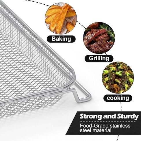 صينية خبز من الفولاذ المقاوم للصدأ وسلة مقلاة هوائية متوافقة مع أجزاء وملحقات مقلاة الهواء كويزينارت TOA-060 وTOA-065 (مع موديلات مقلاة هوائية كويزينارت TOA-060 وTOA-065) in Kuwait