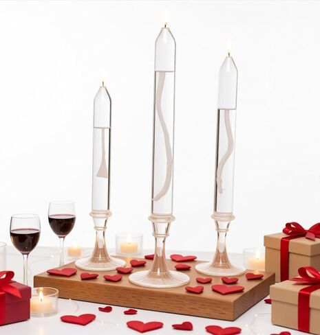 ORFOFE 12 Pcs Glass Candle Oil Lamp Oil Candles Glass Votive Candles Liquid Candle Glass Unscented Pillar Candle Oil Lamp Lantern Kerosene Essential Oil Lamp High Borosilicate Glass in Kuwait