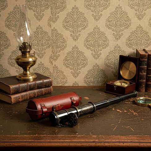 Dollond London Antique Telescope, Antique Finish Brass Telescope with Adjustable Focus | Vintage Nautical Spyglass for Décor & Gifting in Saudi Arabia