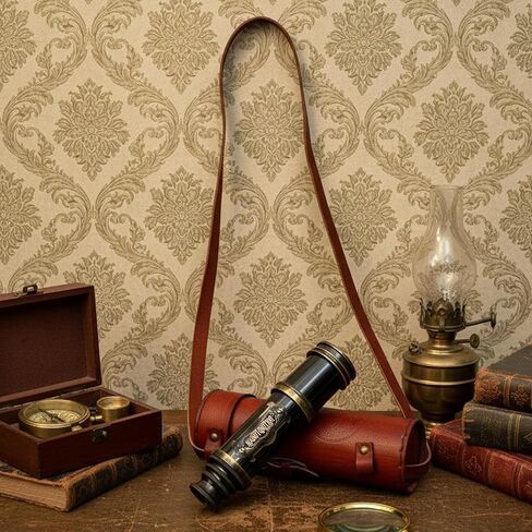 Dollond London Antique Telescope, Antique Finish Brass Telescope with Adjustable Focus | Vintage Nautical Spyglass for Décor & Gifting in Saudi Arabia