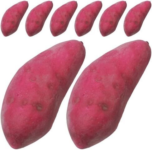8pcs Lifelike Artificial Sweet Potatoes Realistic Fake Sweet Potato Models for Photography Props and Window Displays for Home Decor and Commercial Use in Saudi Arabia