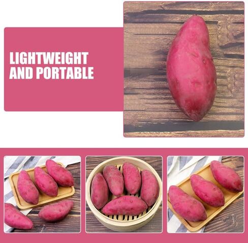 8pcs Lifelike Artificial Sweet Potatoes Realistic Fake Sweet Potato Models for Photography Props and Window Displays for Home Decor and Commercial Use in Saudi Arabia