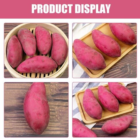 8pcs Lifelike Artificial Sweet Potatoes Realistic Fake Sweet Potato Models for Photography Props and Window Displays for Home Decor and Commercial Use in Saudi Arabia