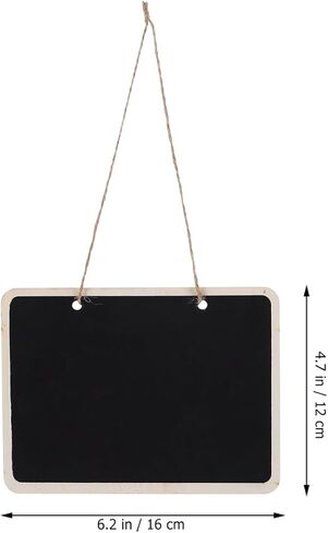 Garneck 4 Pack Hanging Chalkboard Signs: Double Sided Wooden Small Blackboard with String Erasable Message Board for Wedding Party Home Store Office Decor in Saudi Arabia