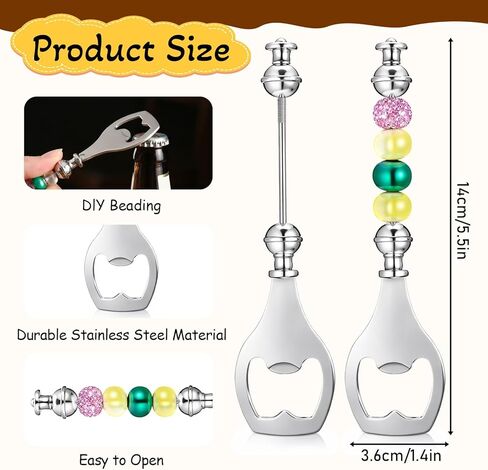 20 عبوة من فتاحة البيرة القابلة للخرز، فتاحة زجاجات خرزية قابلة لإعادة الاستخدام للحرف اليدوية في حفلات الخريف وحفلات الصيف وأعياد الميلاد وعيد الميلاد in Kuwait