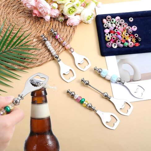 20 عبوة من فتاحة البيرة القابلة للخرز، فتاحة زجاجات خرزية قابلة لإعادة الاستخدام للحرف اليدوية في حفلات الخريف وحفلات الصيف وأعياد الميلاد وعيد الميلاد in Kuwait