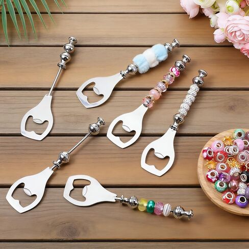 20 عبوة من فتاحة البيرة القابلة للخرز، فتاحة زجاجات خرزية قابلة لإعادة الاستخدام للحرف اليدوية في حفلات الخريف وحفلات الصيف وأعياد الميلاد وعيد الميلاد in Kuwait