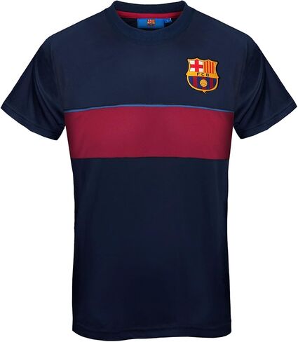 Barcelona FC Official Soccer Gift Mens Poly Training Kit T-Shirt in Saudi Arabia