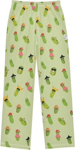 Pajama Pants - Teddy Bear Bow Pattern Soft PJ Bottoms for Sleepwear Size 6-14 in Saudi Arabia