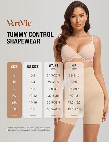 Vertvie ملابس داخلية للنساء للتحكم في البطن شورت عالي الخصر لتشكيل الجسم بعقب رفع الفخذ مشدات أنحل تحت الفساتين in Saudi Arabia