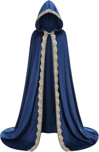 yolsun Medieval Hooded Cloak for Women, Renaissance Full Length Cape Halloween Wizard Cloak in Saudi Arabia