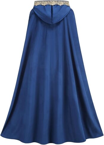 yolsun Medieval Hooded Cloak for Women, Renaissance Full Length Cape Halloween Wizard Cloak in Saudi Arabia